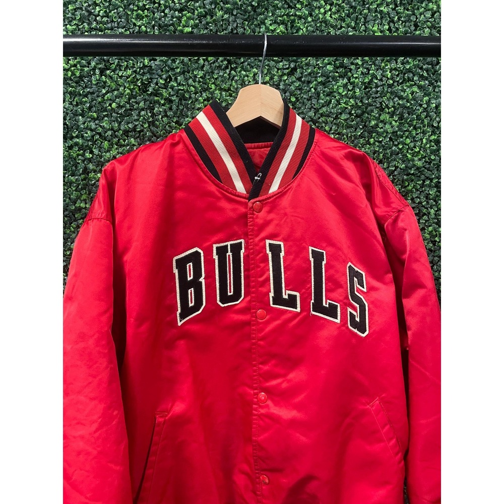 vtg CHICAGO BULLS STARTER Jacket Xl // 90s Michael Jordan Nba basketball varsity